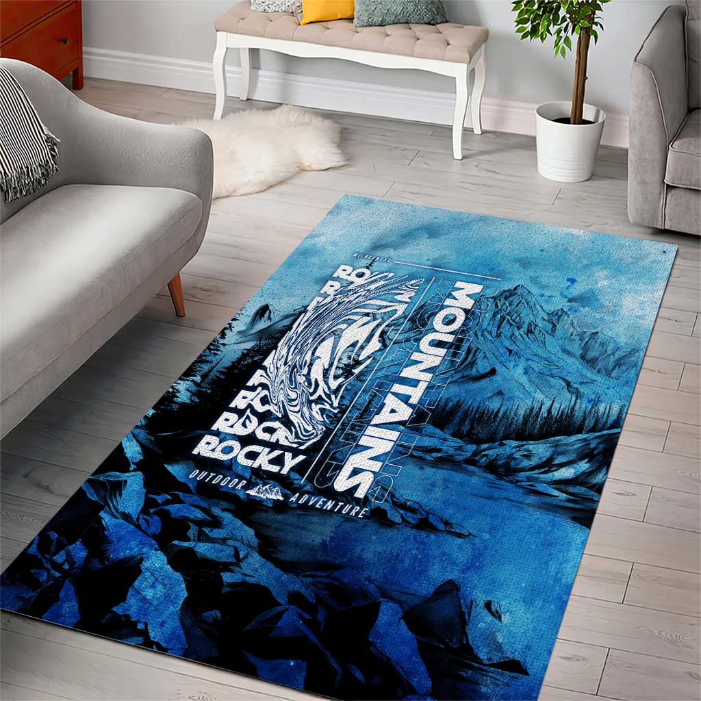 Rocky Mountains Area Rug Outdoor Adventure