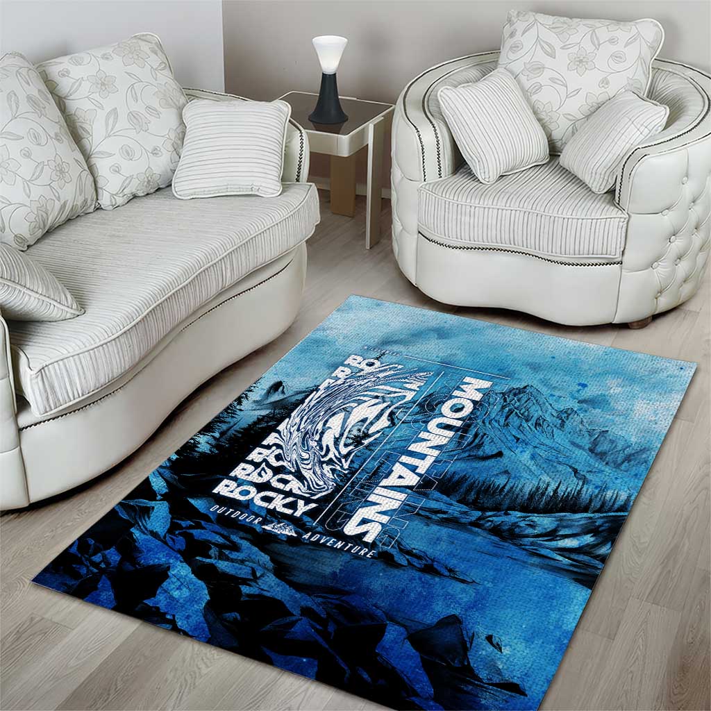Rocky Mountains Area Rug Outdoor Adventure