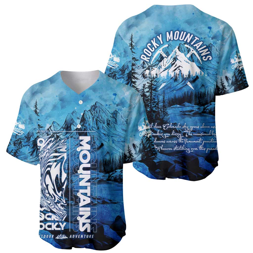 Rocky Mountains Baseball Jersey Outdoor Adventure