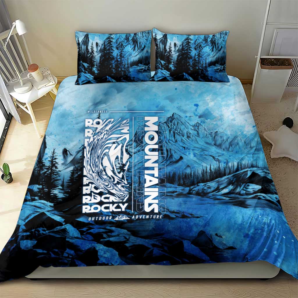 Rocky Mountains Bedding Set Outdoor Adventure