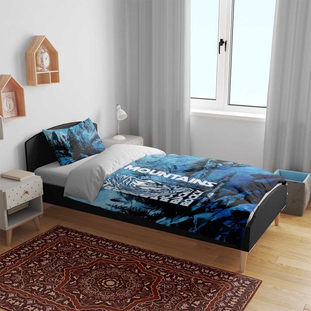 Rocky Mountains Bedding Set Outdoor Adventure