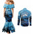 Rocky Mountains Couples Matching Mermaid Dress and Long Sleeve Button Shirt Outdoor Adventure