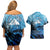 Rocky Mountains Couples Matching Off Shoulder Short Dress and Hawaiian Shirt Outdoor Adventure