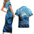 Rocky Mountains Couples Matching Short Sleeve Bodycon Dress and Hawaiian Shirt Outdoor Adventure
