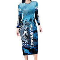 Rocky Mountains Family Matching Long Sleeve Bodycon Dress and Hawaiian Shirt Outdoor Adventure