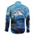 Rocky Mountains Family Matching Off The Shoulder Long Sleeve Dress and Hawaiian Shirt Outdoor Adventure