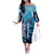 Rocky Mountains Family Matching Off The Shoulder Long Sleeve Dress and Hawaiian Shirt Outdoor Adventure