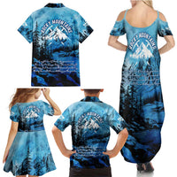 Rocky Mountains Family Matching Summer Maxi Dress and Hawaiian Shirt Outdoor Adventure