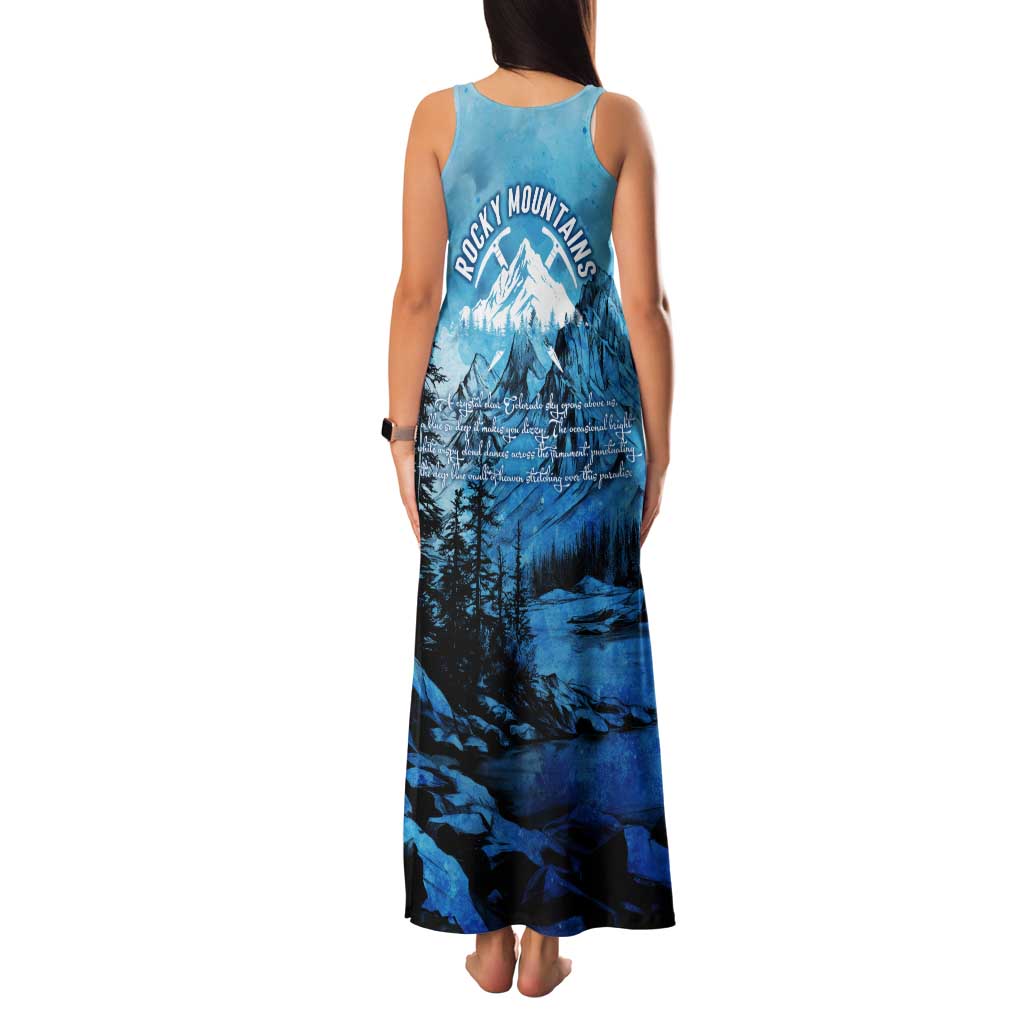 Rocky Mountains Family Matching Tank Maxi Dress and Hawaiian Shirt Outdoor Adventure