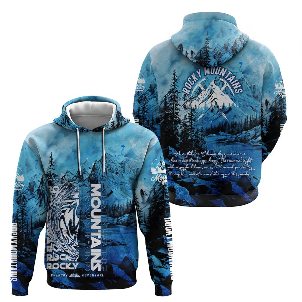 Rocky Mountains Hoodie Outdoor Adventure