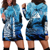 Rocky Mountains Hoodie Dress Outdoor Adventure
