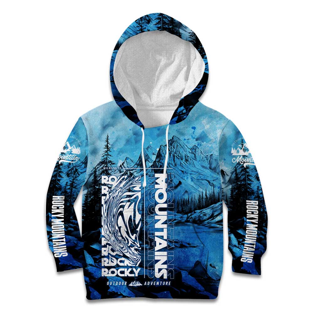 Rocky Mountains Kid Hoodie Outdoor Adventure