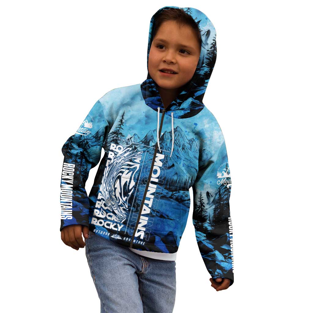 Rocky Mountains Kid Hoodie Outdoor Adventure