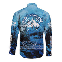 Rocky Mountains Long Sleeve Button Shirt Outdoor Adventure