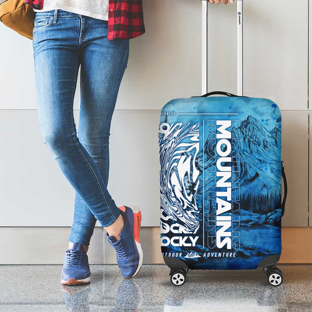 Rocky Mountains Luggage Cover Outdoor Adventure