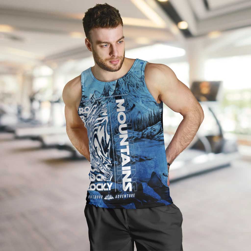 Rocky Mountains Men Tank Top Outdoor Adventure