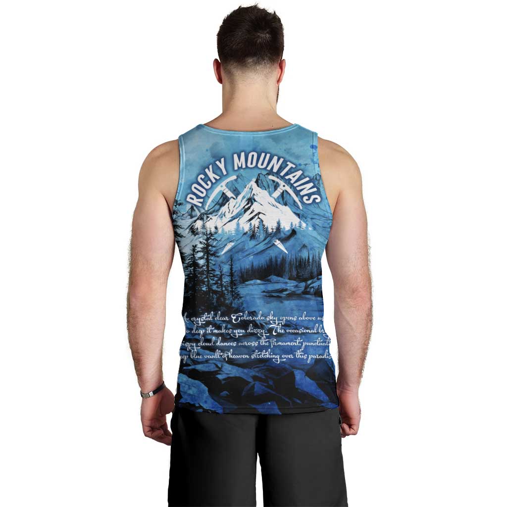 Rocky Mountains Men Tank Top Outdoor Adventure