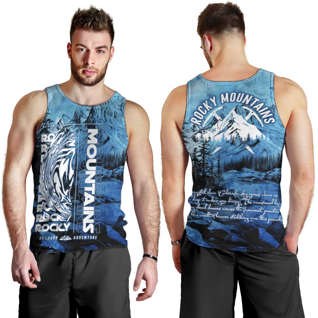 Rocky Mountains Men Tank Top Outdoor Adventure