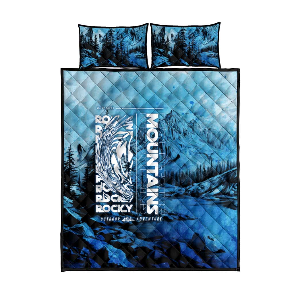 Rocky Mountains Quilt Bed Set Outdoor Adventure
