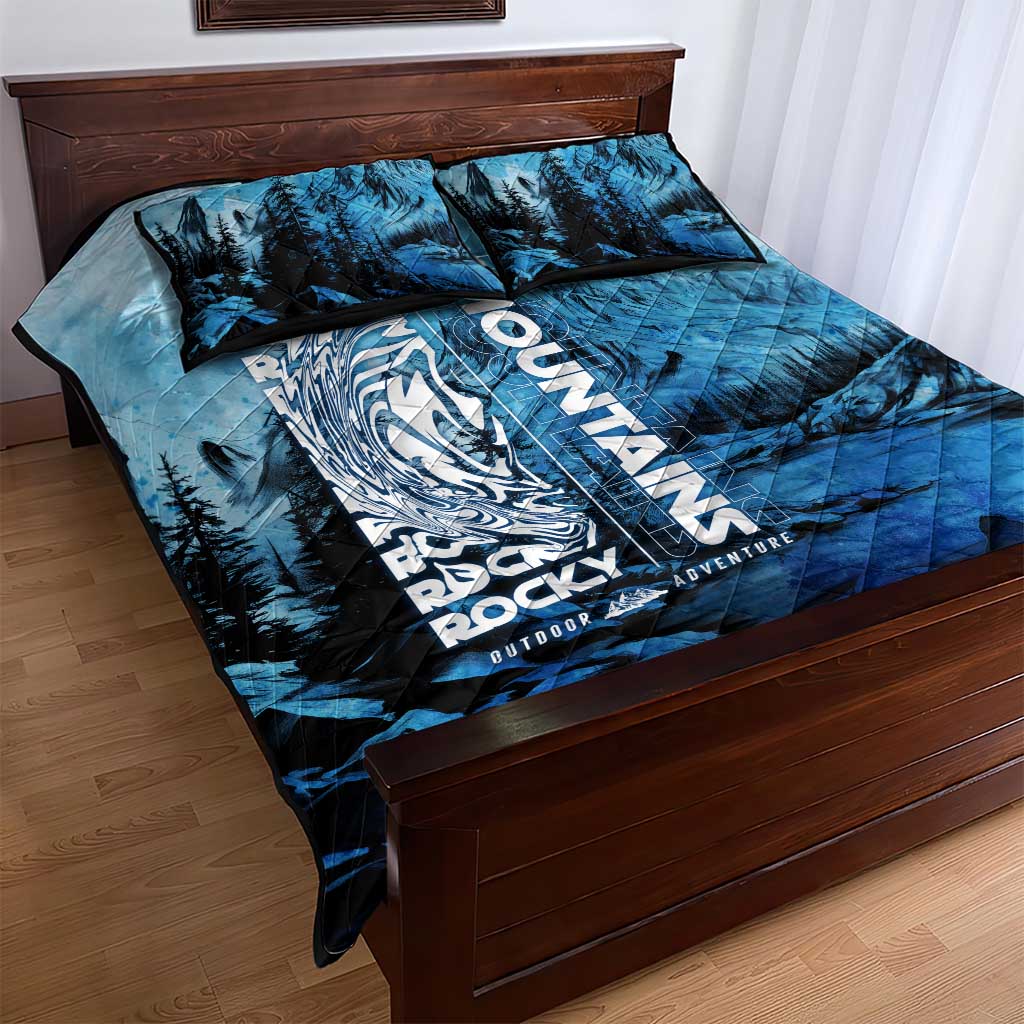 Rocky Mountains Quilt Bed Set Outdoor Adventure