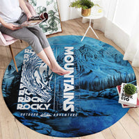 Rocky Mountains Round Carpet Outdoor Adventure