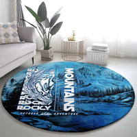 Rocky Mountains Round Carpet Outdoor Adventure