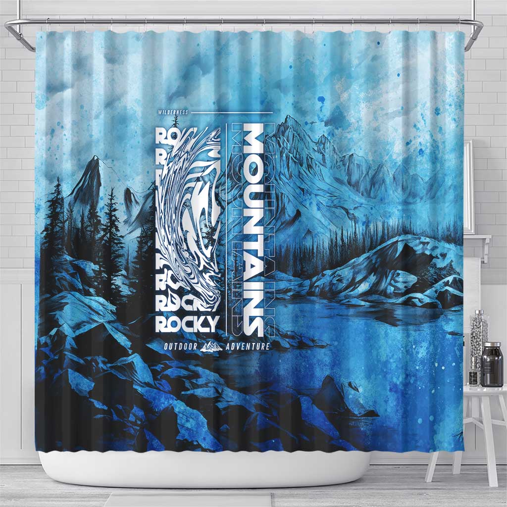 Rocky Mountains Shower Curtain Outdoor Adventure