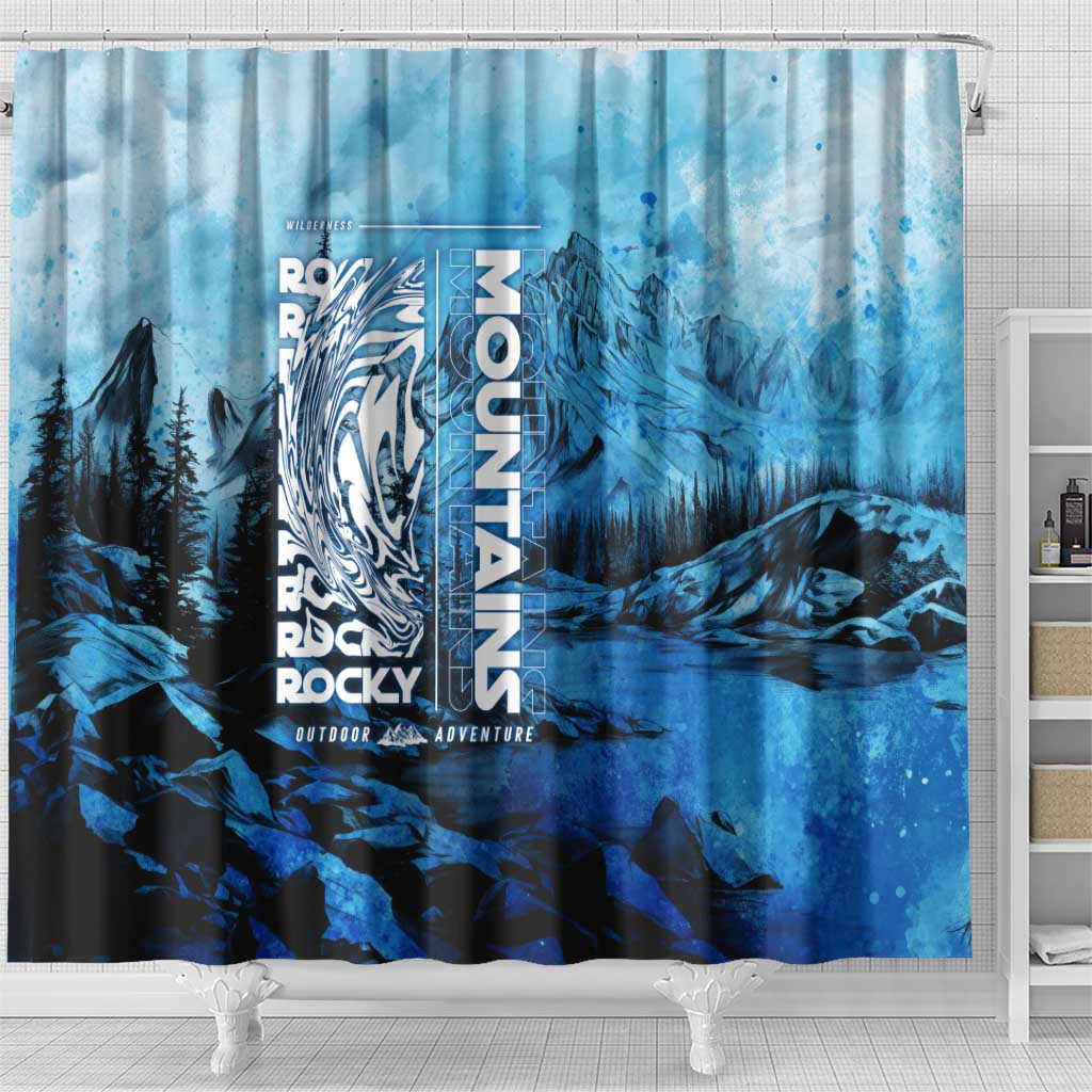 Rocky Mountains Shower Curtain Outdoor Adventure