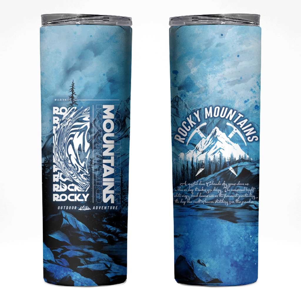 Rocky Mountains Skinny Tumbler Outdoor Adventure