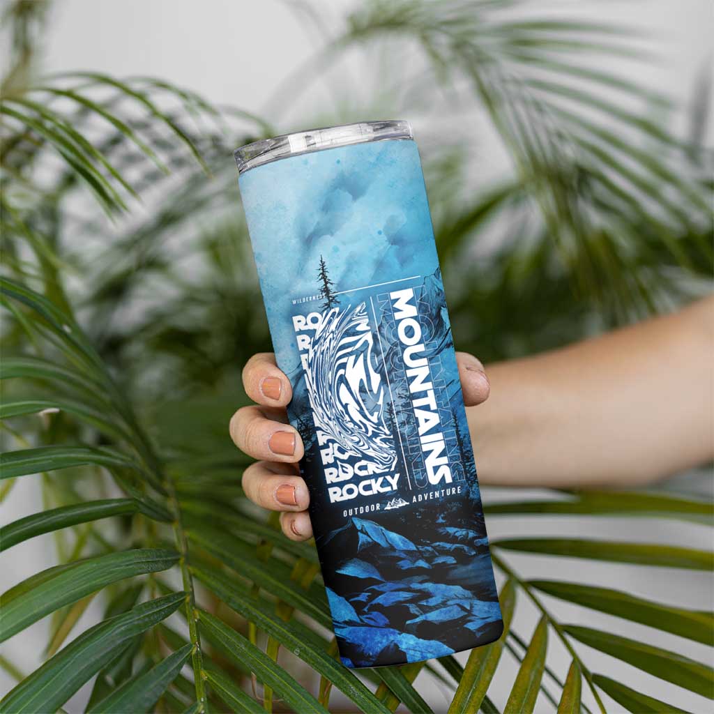 Rocky Mountains Skinny Tumbler Outdoor Adventure