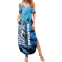 Rocky Mountains Summer Maxi Dress Outdoor Adventure