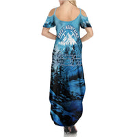 Rocky Mountains Summer Maxi Dress Outdoor Adventure