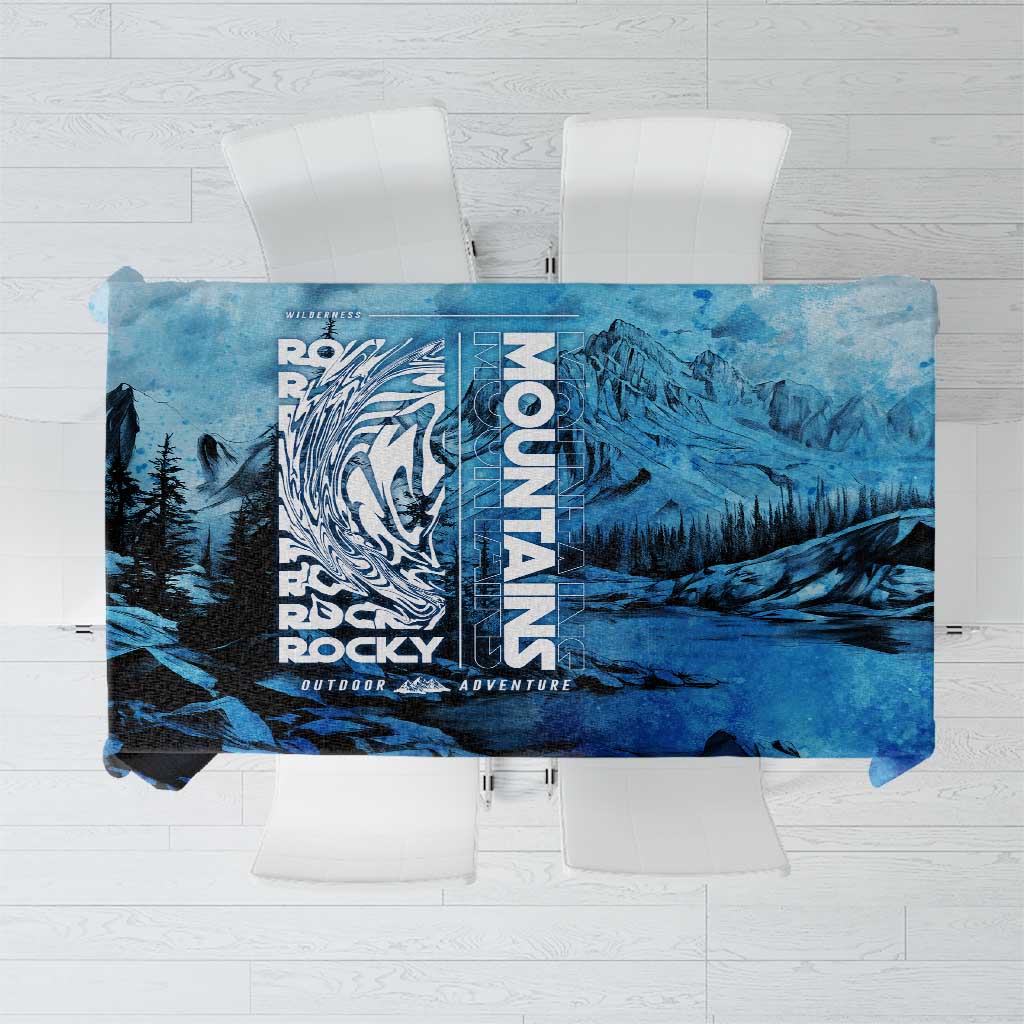 Rocky Mountains Tablecloth Outdoor Adventure