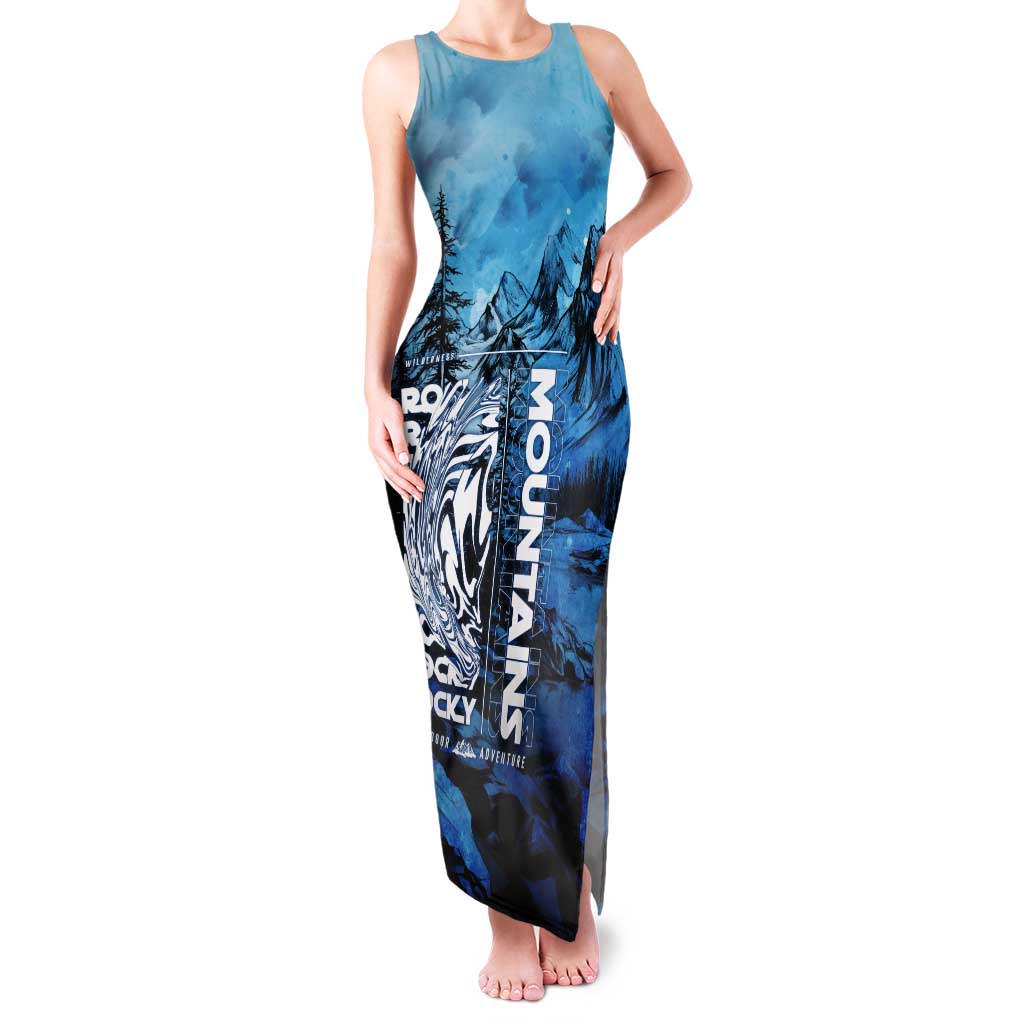 Rocky Mountains Tank Maxi Dress Outdoor Adventure