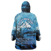 Rocky Mountains Wearable Blanket Hoodie Outdoor Adventure