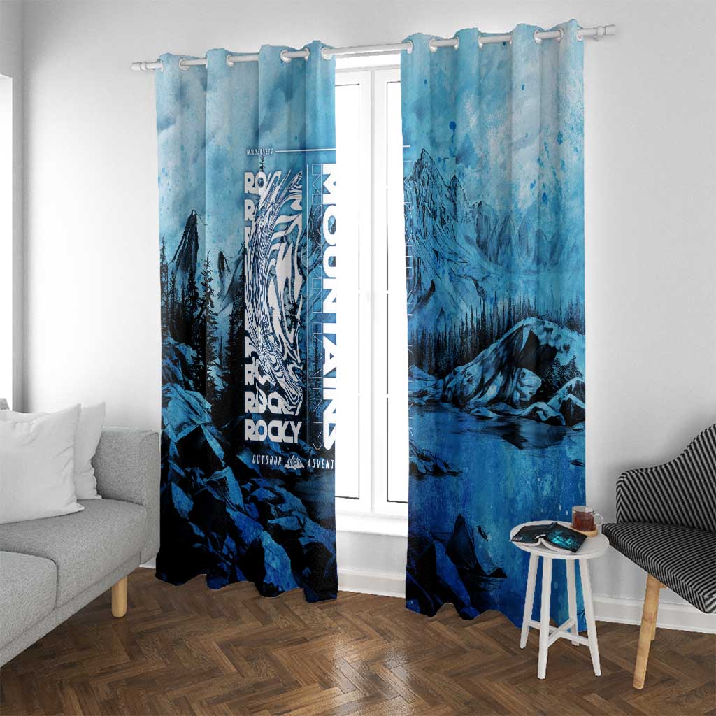 Rocky Mountains Window Curtain Outdoor Adventure