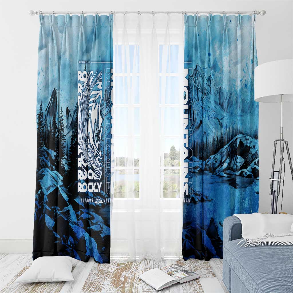 Rocky Mountains Window Curtain Outdoor Adventure