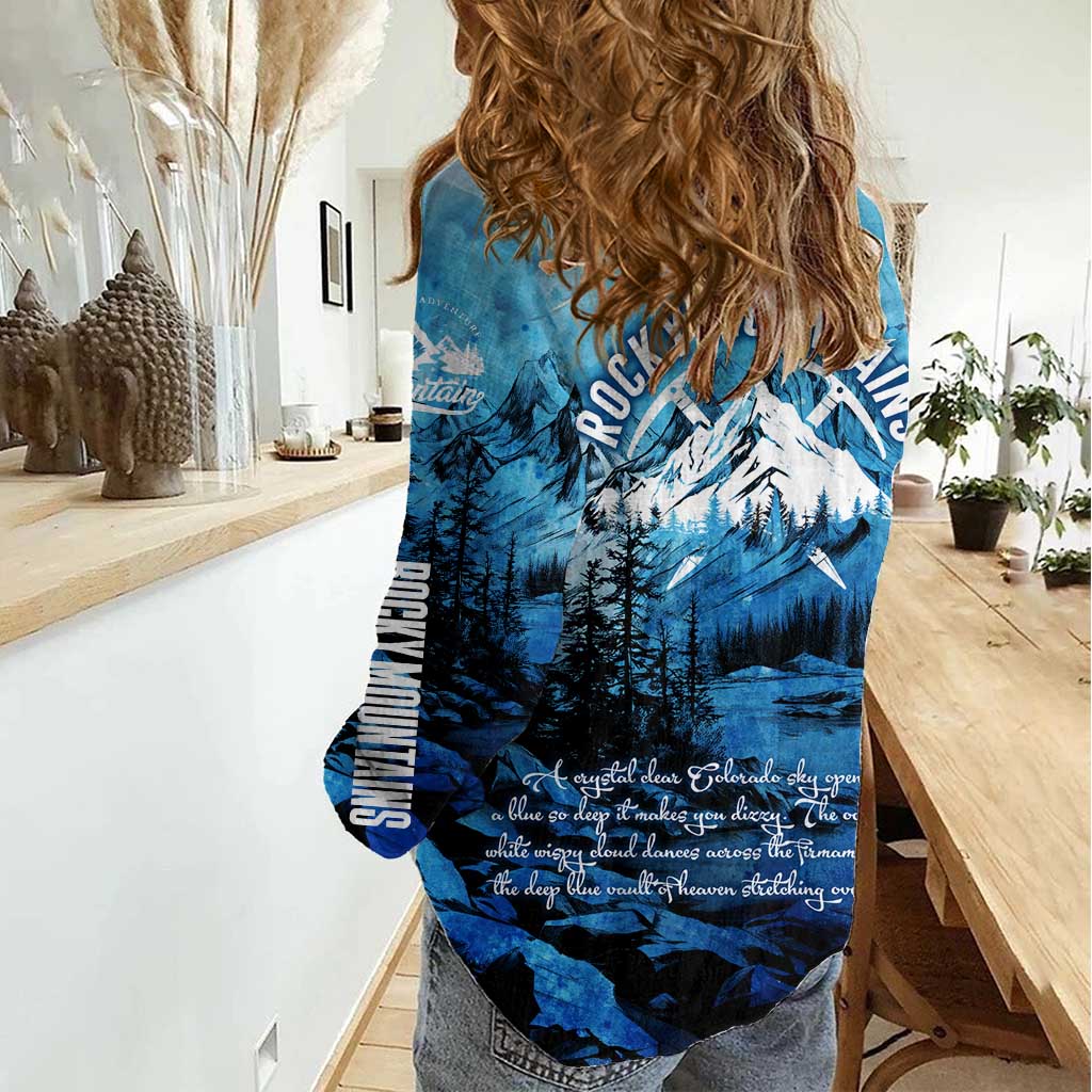Rocky Mountains Women Casual Shirt Outdoor Adventure