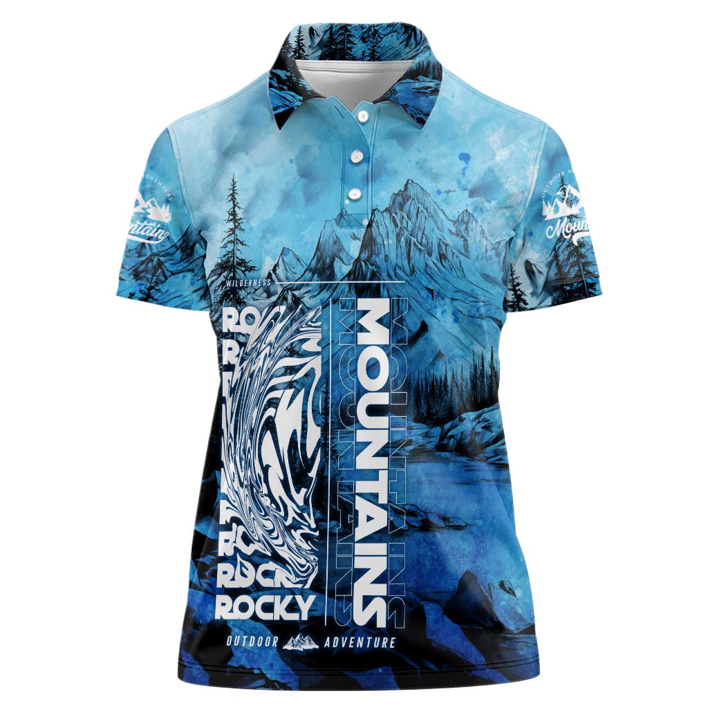 Rocky Mountains Women Polo Shirt Outdoor Adventure