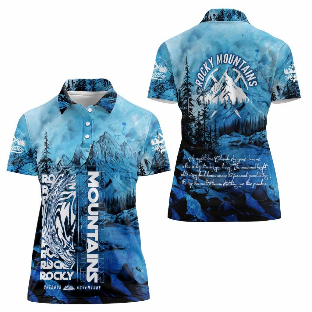 Rocky Mountains Women Polo Shirt Outdoor Adventure