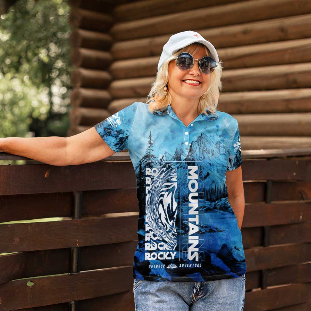 Rocky Mountains Women Polo Shirt Outdoor Adventure