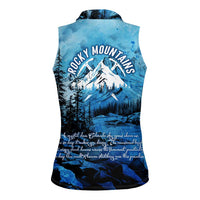 Rocky Mountains Women Sleeveless Polo Shirt Outdoor Adventure