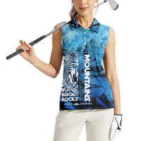 Rocky Mountains Women Sleeveless Polo Shirt Outdoor Adventure