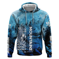 Rocky Mountains Zip Hoodie Outdoor Adventure