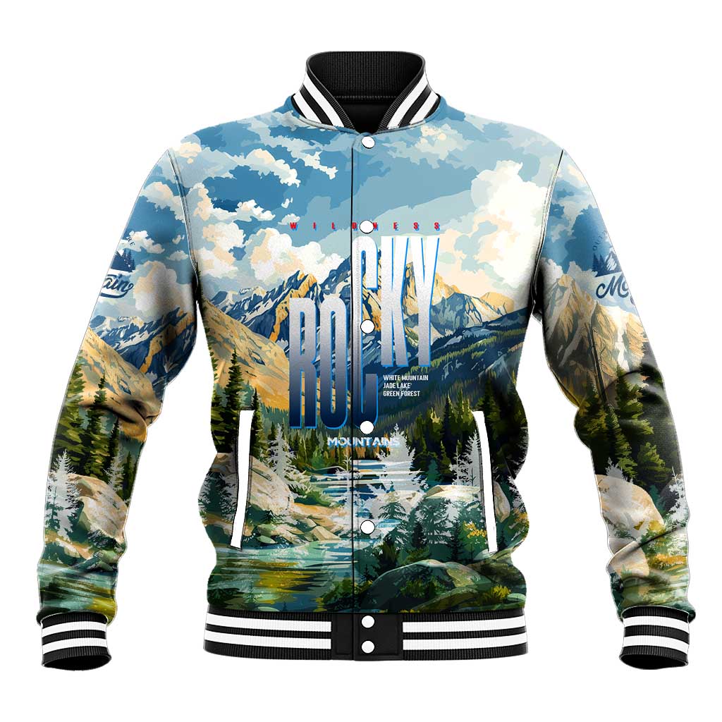 Wilderness of Rocky Mountains Baseball Jacket