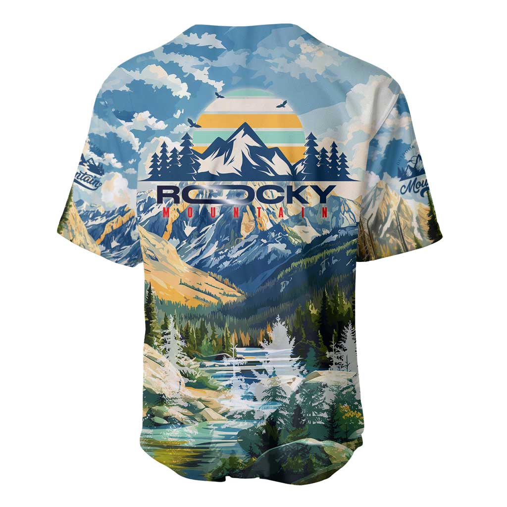 Wilderness of Rocky Mountains Baseball Jersey