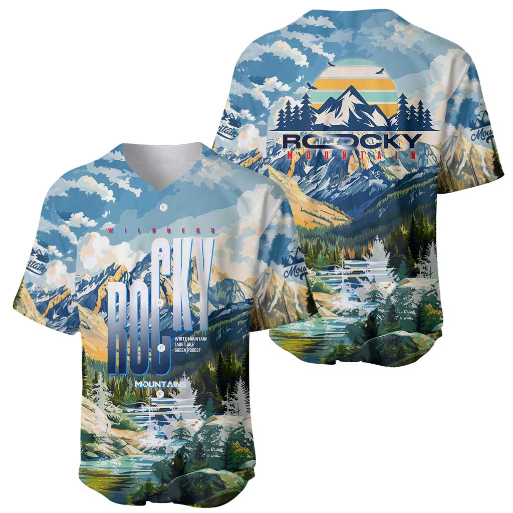 Wilderness of Rocky Mountains Baseball Jersey