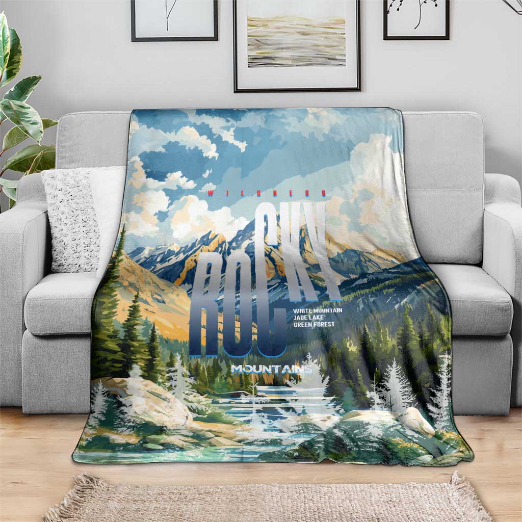 Wilderness of Rocky Mountains Blanket