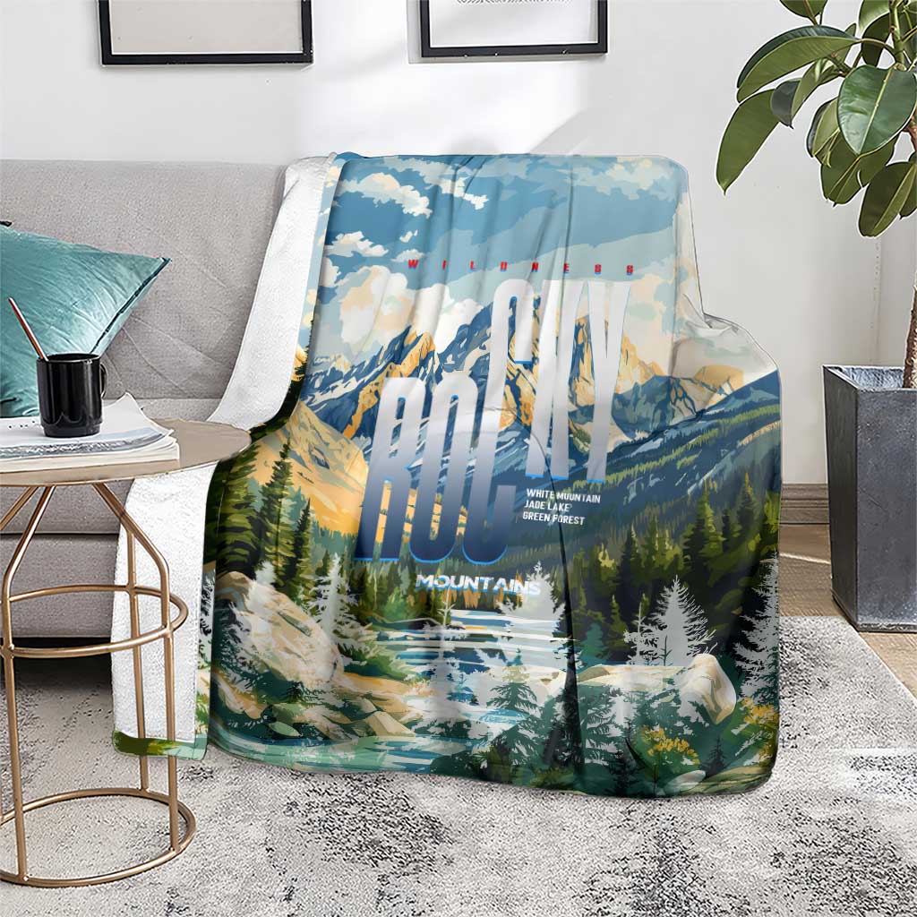 Wilderness of Rocky Mountains Blanket