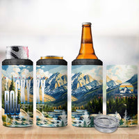 Wilderness of Rocky Mountains 4 in 1 Can Cooler Tumbler